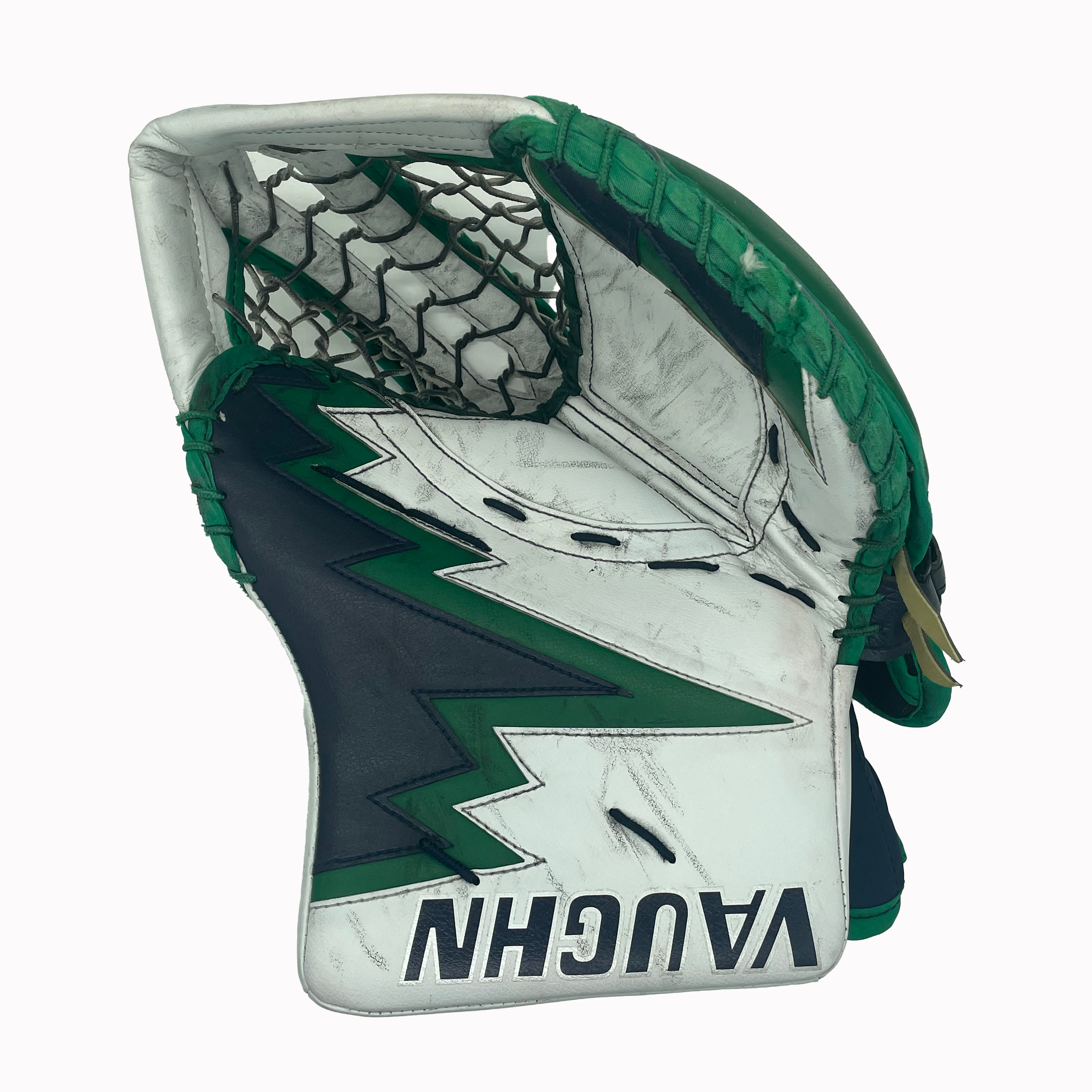Vaughn Velocity V9 - Gant de gardien de but Pro Stock d'occasion (bleu/vert/blanc)